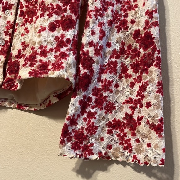 INC International Concepts Floral Lace Blouse - Picture 5 of 7